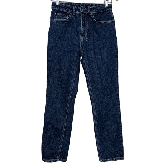 Ksubi Women’s Size 26 Medium Blue Wash High Rise Slim Straight Leg Jeans - Picture 1 of 4
